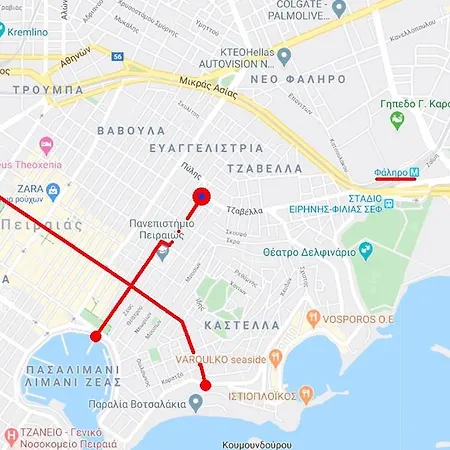 Apartment Center Location Kastella Passalimani Port *
